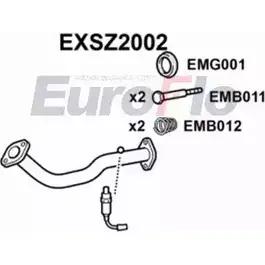 Выхлопная труба глушителя EUROFLO 4360283 HQB I6 EXSZ2002 N0K4C1 изображение 0