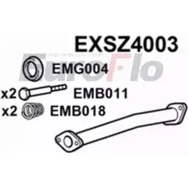 Выхлопная труба глушителя EUROFLO QM5LE 3SOXU 1B EXSZ4003 4360320 изображение 0