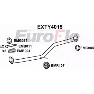 Выхлопная труба глушителя EUROFLO 4360610 EXTY4015 ZZP5Z6 WJRD 3 изображение 0