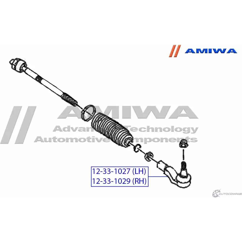 Наконечник рулевой правый AMIWA IKWW5X6 VEE G69W 12-33-1029 1422492233 изображение 1