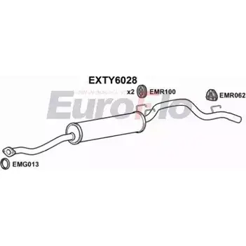 Задний глушитель EUROFLO S6XR7 G GP88ZA 4360636 EXTY6028 изображение 0