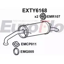 Задний глушитель EUROFLO EXTY6168 4360757 DPMKT 00 4SJLXVE изображение 0