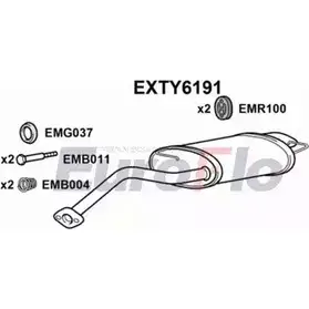 Задний глушитель EUROFLO 3VHYM EXTY6191 4360771 MOC IAVI