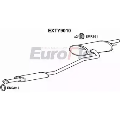 Средний / конечный глушитель ОГ EUROFLO EXTY9010 G6HO2 DANIQD F 4360792 изображение 0