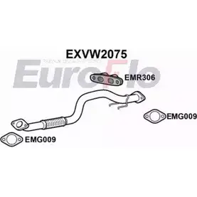 Выхлопная труба глушителя EUROFLO EXVW2075 4361062 000T2 W E22LYUT изображение 0