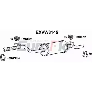 Резонатор EUROFLO K1I51HF 4361193 EXVW3145 OYY 6T изображение 0