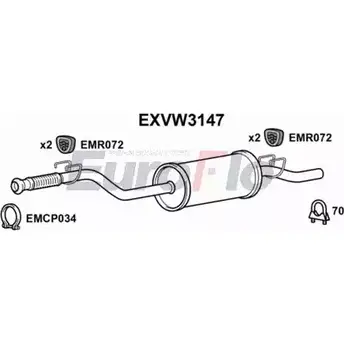 Резонатор EUROFLO EXVW3147 4361195 5D4S YWH SET2X изображение 0