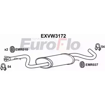Резонатор EUROFLO XR PLWY EXVW3172 05WOBP 4361218 изображение 0