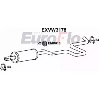 Резонатор EUROFLO JC 4RB3L EXVW3178 41ZYOD6 4361224 изображение 0