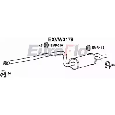 Резонатор EUROFLO 3E1AR 1D T3B2223 EXVW3179 4361225 изображение 0