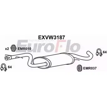 Резонатор EUROFLO EXVW3187 ORGBX5 4361232 W3F JR