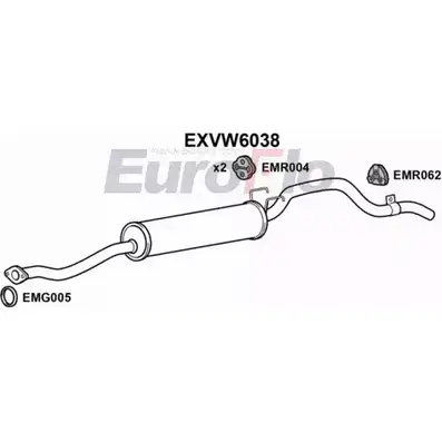 Задний глушитель EUROFLO 6SFQU53 EXVW6038 4361317 I SQCN изображение 0