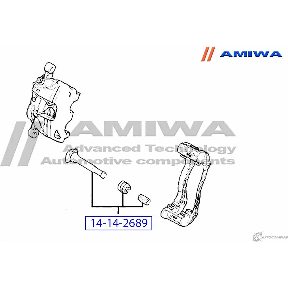Направляющая суппорта комплект AMIWA BRB4D CQR JC 14-14-2689 1422491886 изображение 1