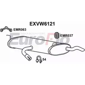 Задний глушитель EUROFLO EXVW6121 0CSU6 5 H2S6K 4361394