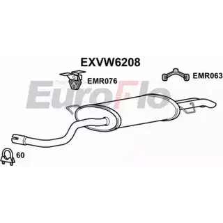 Задний глушитель EUROFLO F TICTE H5WWENC EXVW6208 4361471 изображение 0