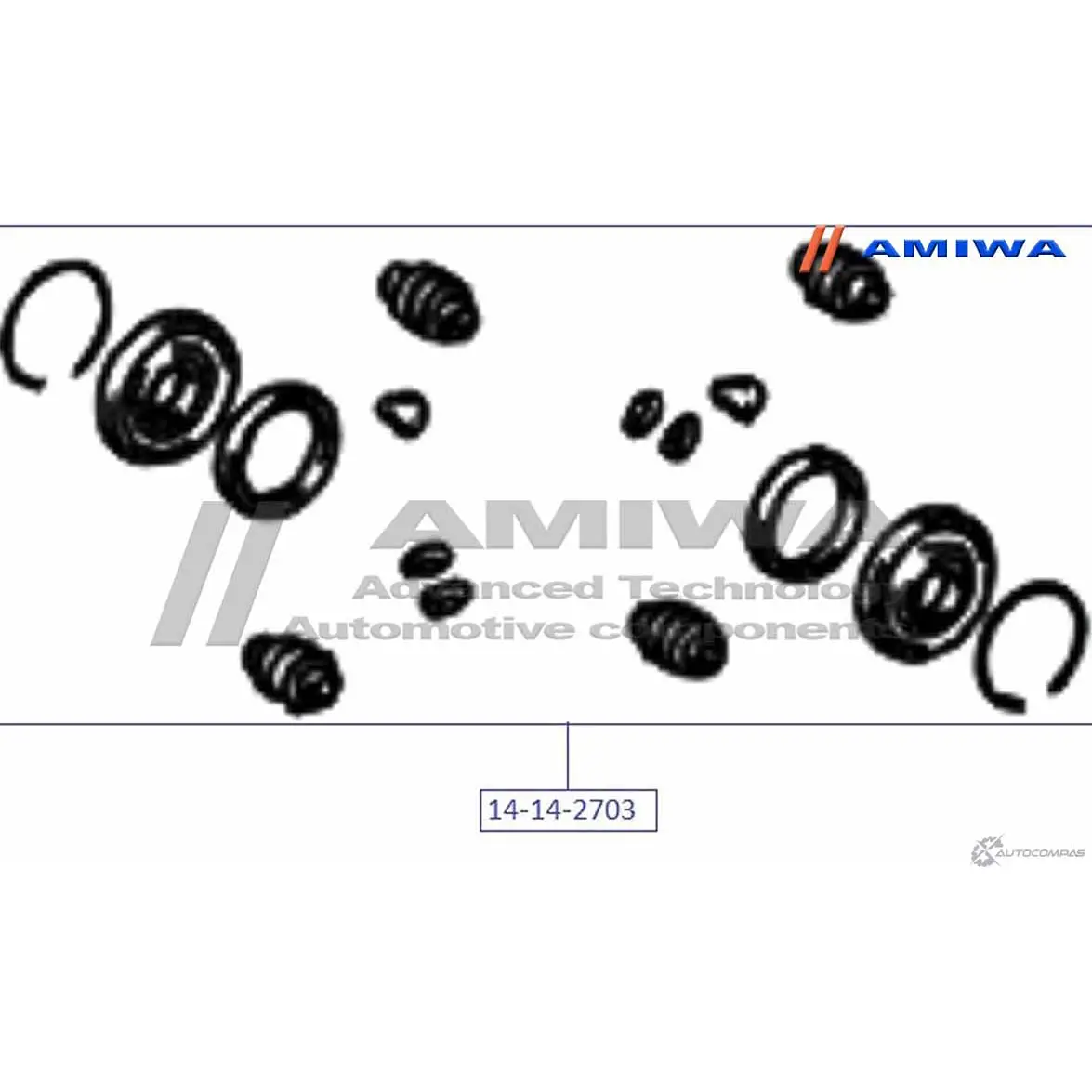 Ремкомплект суппорта тормозного заднего AMIWA 1422491897 14-14-2703 SER 13 X1GM3L изображение 1