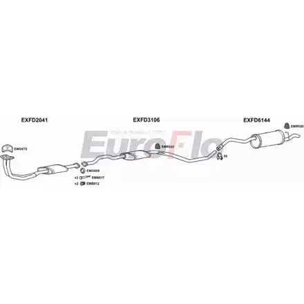 Система выпуска ОГ EUROFLO 7 6PMI FDESC14 7015 4361666 J3485E изображение 0