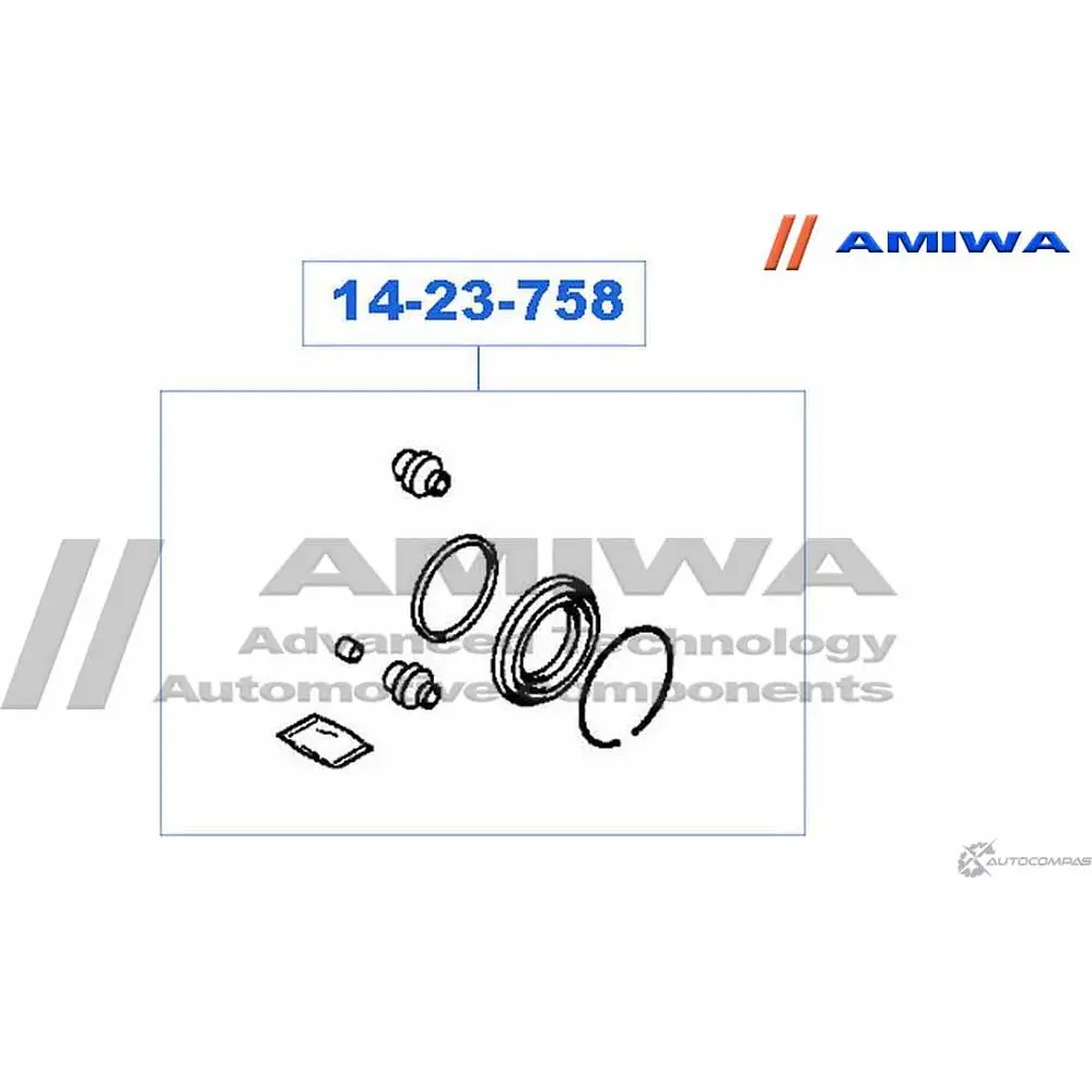 Ремкомплект суппорта AMIWA 3R4N03H 1420571097 '1423758 U 45W7 изображение 1