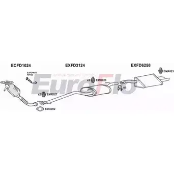 Система выпуска ОГ EUROFLO 6Y TMK 4362031 LRS4VU FDFOC18D 2001A