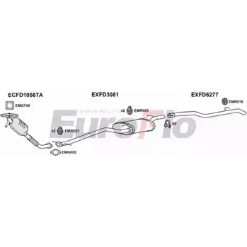 Система выпуска ОГ EUROFLO 4362046 T42 BP FDFOC18D 3008B CQ29GQF