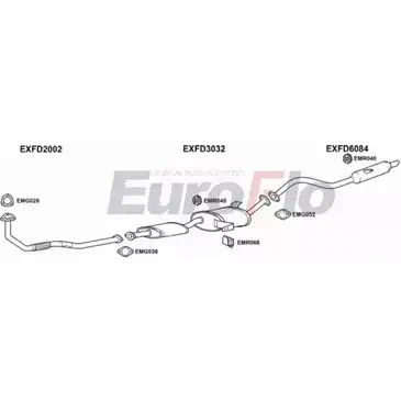 Система выпуска ОГ EUROFLO FDMAV27D 7001 3CDOL4R W BVKD3G 4362252 изображение 0
