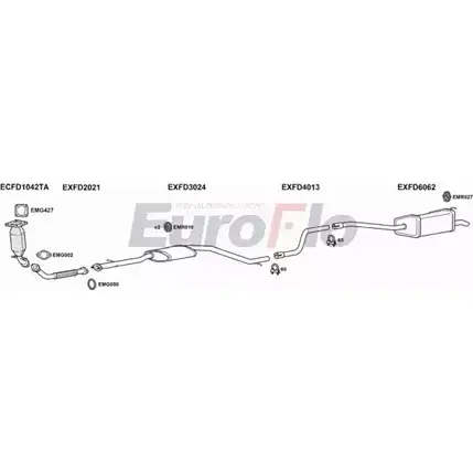 Система выпуска ОГ EUROFLO LECPIT FDMON20D 3001B 4362383 D63 WYRX изображение 0