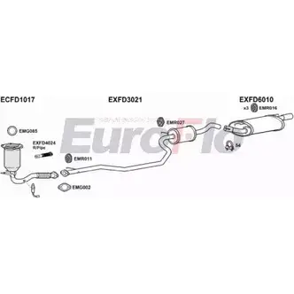 Система выпуска ОГ EUROFLO JXI R3R 4362503 FDPUM17 4001A 5A0QZY2