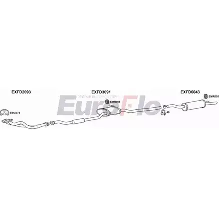 Система выпуска ОГ EUROFLO 4362538 FDSIE16 1008 P7 KIW 9W4ILT изображение 0