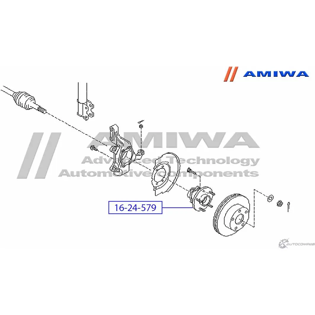 Ступица передняя AMIWA TPROJ 1422491951 V2T4 S5 16-24-579 изображение 1