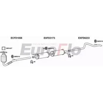 Система выпуска ОГ EUROFLO ZI MSA 4362689 Z6ZY52R FDTRA20D 9008C изображение 0