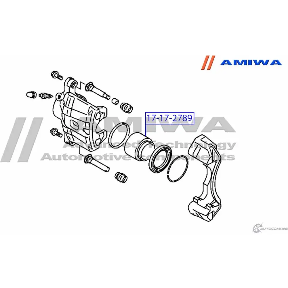 Поршень суппорта тормозного переднего AMIWA J5HL3A P KWTJF 1422491836 17-17-2789 изображение 1