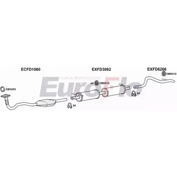 Система выпуска ОГ EUROFLO 4362831 G GTF0 FDTRA24D 7008A D8BMA изображение 0