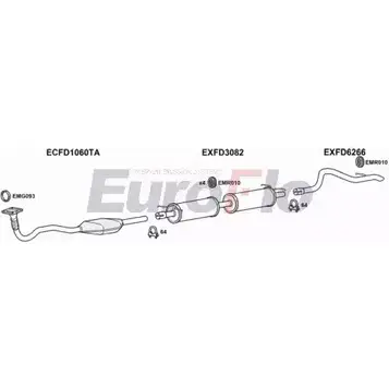 Система выпуска ОГ EUROFLO E2AMNYW 1WNU G 4362843 FDTRA24D 7015A изображение 0