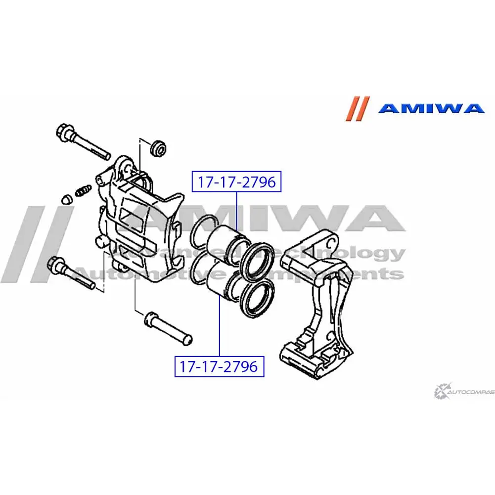 Поршень суппорта тормозного переднего AMIWA M2 FAX6 SF2RH 1420571108 '17172796 изображение 1