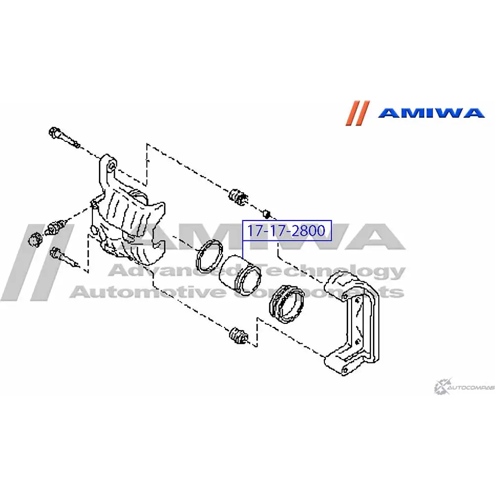 Поршень суппорта тормозного заднего AMIWA 8K EFO EUXRE0W 1422491956 17-17-2800 изображение 1