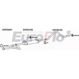 Система выпуска ОГ EUROFLO TL5EV J56U W5 FDTRA25D 9022A 4363039 изображение 0