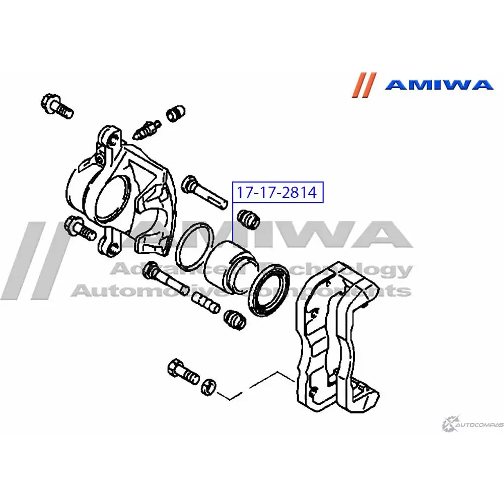 Поршень суппорта тормозного переднего AMIWA JZ8 4LBP 17-17-2814 1422491985 OOHLFY изображение 1