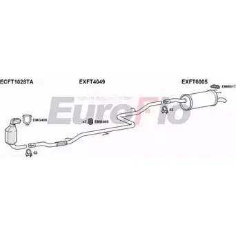 Система выпуска ОГ EUROFLO HYQ7F1Q D0H 45P 4363381 FTDOB13D 7004 изображение 0