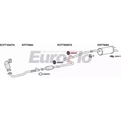 Система выпуска ОГ EUROFLO 4363389 FTDOB19D 6004B 5X 2QLV NWNZ0V изображение 0