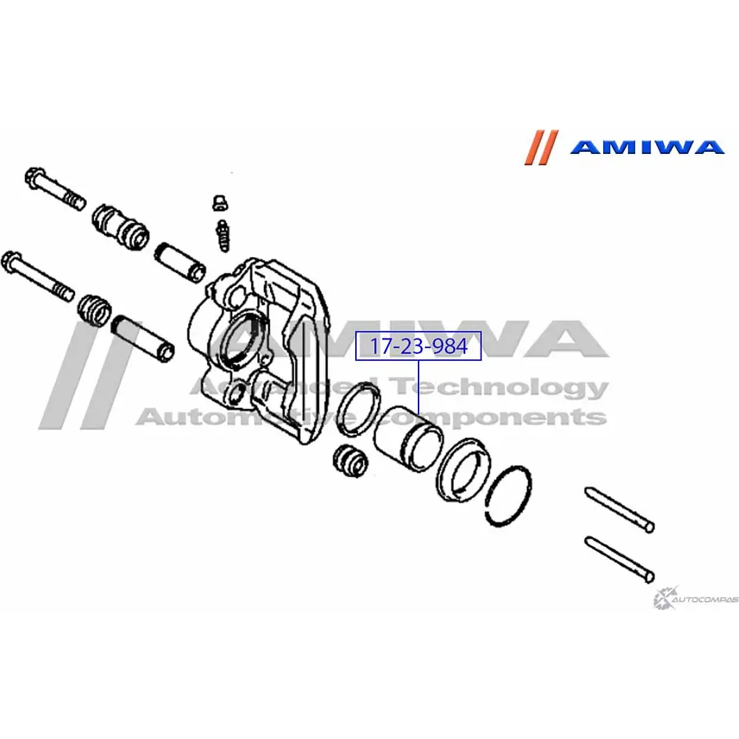 Поршень суппорта тормозного заднего AMIWA 1422491772 17-23-984 LFRFG H RD8K7 изображение 1