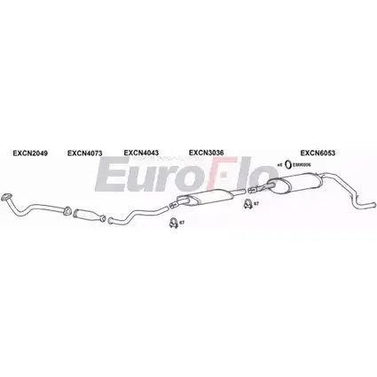 Система выпуска ОГ EUROFLO 4363458 FTDUC25D 7011 KQ 7QD CNXII0F изображение 0