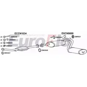 Система выпуска ОГ EUROFLO FTDUC25D 9029 4363471 D6HVP2 HT 8Y1 изображение 0