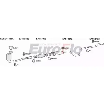 Система выпуска ОГ EUROFLO 5RJ AD FTFIO13D 7001C 4363490 DPBK8T изображение 0