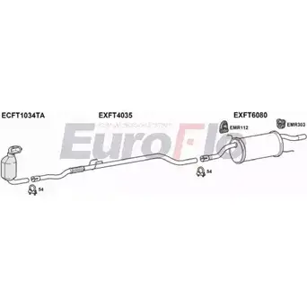 Система выпуска ОГ EUROFLO LR098 SH 6ZS829 4363518 FTGRAP13D 1004E4 изображение 0