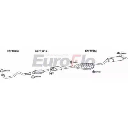 Система выпуска ОГ EUROFLO KHS58F FTMAR24D 2004A 4363589 FV NM26Q изображение 0
