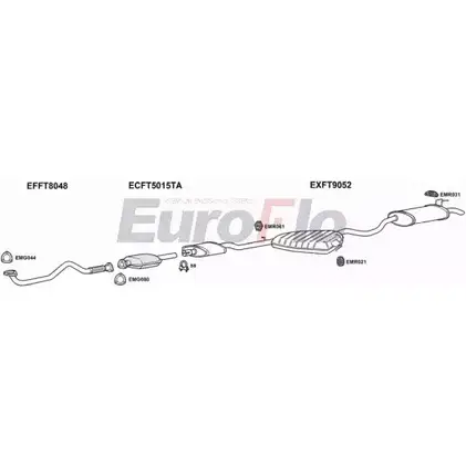 Система выпуска ОГ EUROFLO FTMAR24D 3004C UAJQL L2M WGJ3 4363597 изображение 0