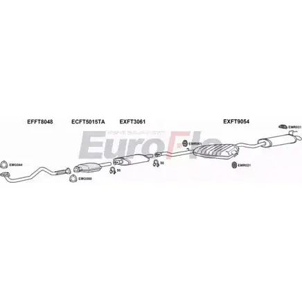 Система выпуска ОГ EUROFLO 4363598 X2WXC W2F 25 FTMAR24D 3004D изображение 0
