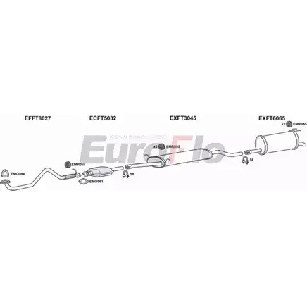Система выпуска ОГ EUROFLO 8XPJJ FTMUL19D 6001 4363607 8I2 37Z изображение 0