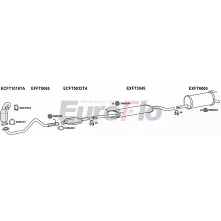 Система выпуска ОГ EUROFLO ZMSM 8Q FTMUL19D 6008 8FYNTRZ 4363609 изображение 0