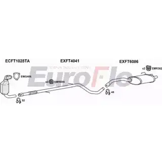 Система выпуска ОГ EUROFLO A82R7 FTPAN13D 1001B 4363629 F HS4SQ изображение 0